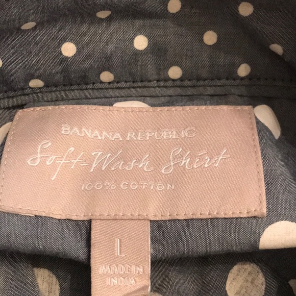 Banana Republic chambray polkadot oxford - Picture 4 of 4